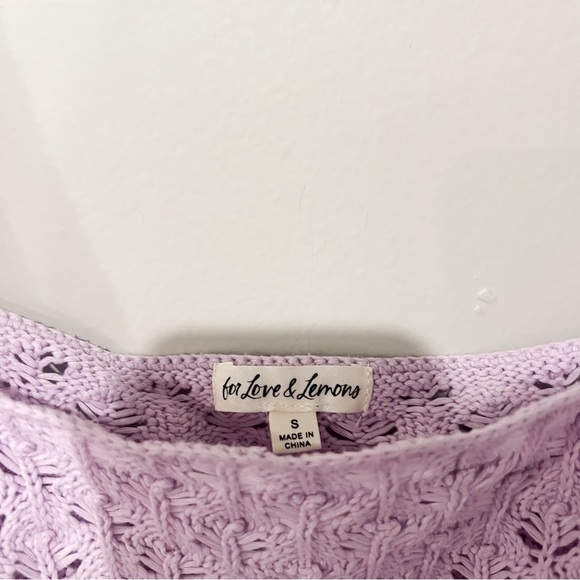 For Love and Lemons Charlotte Bralette Top in Purple - Picture 5 of 7